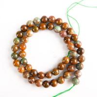 Perles en Turquoise naturelle, Rond, poli, DIY & normes différentes pour le choix, 6-8mm .96 pouce, Vendu par brin
