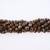 Perles Pierre bronzite, Pierre de Bronzite, Rond, poli, Surface de coupe de l'étoile & DIY, 8mm .96 pouce, Vendu par brin