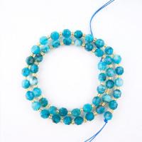 Apatit Perlen, Apatite, mit Seedbead, Laterne, poliert, DIY & verschiedene Größen vorhanden & facettierte, blau, Länge:14.96 ZollInch, verkauft von Strang