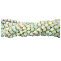 Perles amazonite, avec Seedbead, lanterne, poli, DIY & facettes, 6mm .96 pouce, Vendu par brin