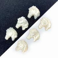 White Shell Pendants, Horse, Carved, DIY  white 