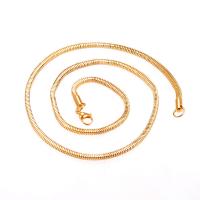 Stainless Steel Chain Necklace, 316L Stainless Steel, Unisex golden 