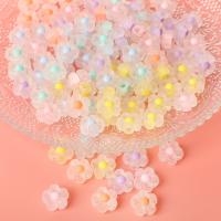 Frosted Acrylic Beads, Flower 12mm, Approx 