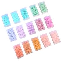 Matte Glass Seed Beads, Seedbead, with Plastic, Round, stoving varnish, DIY & frosted 3mm, Approx 