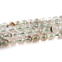 Phantom Quarz Perlen, Grüner Phantomquarz, rund, poliert, DIY & verschiedene Größen vorhanden, 10-12mm, Länge:14.96 ZollInch, verkauft von Strang