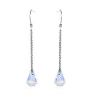 Austrian Crystal Earring, 925 Sterling Silver, with Austrian Crystal, for woman, mixed colors 