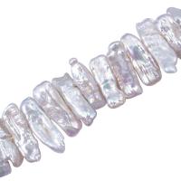 Biwa Cultured Freshwater Pearl Beads, Keshi, DIY, white Approx 15 