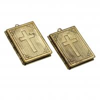 Цинка сплав медальон подвески, цинковый сплав, Квадратная форма, Золотой, 24-42mm, продается PC
