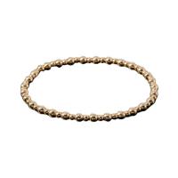 CCB Plastic Bracelets, Copper Coated Plastic, Round & for woman, golden .5 Inch 