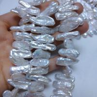 Biwa Cultured Freshwater Pearl Beads, irregular, DIY, white, 9-10mm Approx 15 Inch 