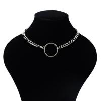 Titanium Steel Jewelry Necklace, Unisex, silver color cm 