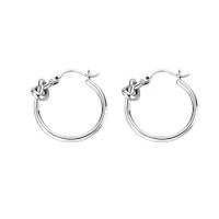 Zinc Alloy Huggie Hoop Earring, Donut, silver color plated, Korean style & for woman, 28mm 