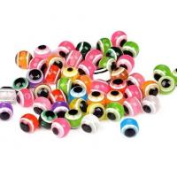 Perles en résine de mauvais œil, vernis au four, DIY, couleurs mélangées, 4-10mm, Vendu par PC