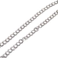 Iron Twist Oval Chain, silver color 