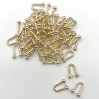 aleación de zinc Hebilla de grilletes en forma de U, Letra U, Bricolaje, dorado, 15x11mm, aproximado 100PCs/Bolsa, Vendido por Bolsa