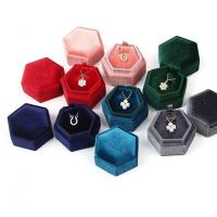 Velveteen boîte de parure de bijoux, hexagone, différentes conclusions pour le choix, plus de couleurs à choisir Vendu par PC