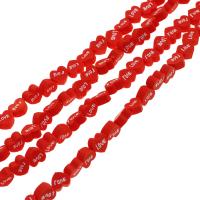Perles bijoux Fimo , argile de polymère, coeur, DIY, rouge, 10mm cm Vendu par brin