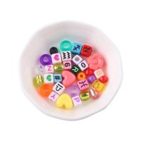 Gemischte Acryl Perlen Schmuck, DIY & verschiedene Stile für Wahl & Emaille, gemischte Farben, verkauft von Tasche