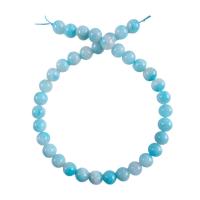 Amazonit Perlen, rund, poliert, DIY & verschiedene Größen vorhanden, blau, Länge:15.35 ZollInch, verkauft von Strang