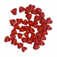 Perles bijoux Fimo , argile de polymère, coeur, DIY, rouge, 5-20mm Vendu par sac