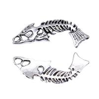 Zinc Alloy Jewelry Pendants, Fish Bone, silver color plated, fashion jewelry, silver color, 52mm 