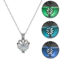 Luminated Necklace, Zinc Alloy, Flower, platinum color plated, for woman & hollow Approx 17.7 Inch 