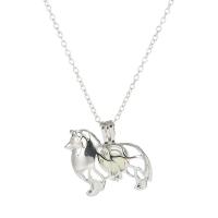 Luminated Necklace, Zinc Alloy, with 1.96inch extender chain, Dog, platinum color plated, for woman & hollow Approx 17.7 Inch 