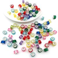 European Resin Beads, with Iron, Round, silver color plated, DIY mixed colors, 13mm 