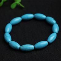 Synthetic Turquoise Bracelet, polished & for woman, turquoise blue Approx 6.69 Inch 