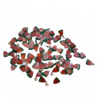 Pendentif Agate mixte, Yunnan agate rouge, avec Calcédoine verte & alliage de zinc, pastèque, gravé, couleurs mélangées, 10-30mm, Vendu par PC
