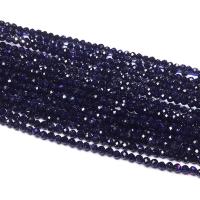 Blaue Goldstein Perlen, Blauer Sandstein, rund, DIY & facettierte, blau, Länge:ca. 39 cm, verkauft von Strang