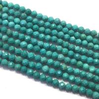 Natural Turquoise Beads, Round, polished, DIY & faceted, blue Approx 39 cm 