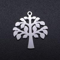 Stainless Steel Pendants, 201 Stainless Steel, Tree, Vacuum Ion Plating, fashion jewelry & polished & DIY 