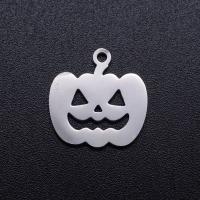 Stainless Steel Pendants, 201 Stainless Steel, Pumpkin, Vacuum Ion Plating, fashion jewelry & polished & DIY 