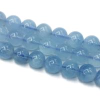 Perles aigue-marine, Rond, DIY, bleu Environ 39 cm, Vendu par brin