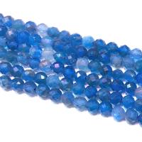 Apatit Perlen, Apatite, rund, DIY & facettierte, blau, Länge:ca. 39 cm, verkauft von Strang