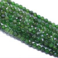 Diopsid Perlen, rund, DIY & facettierte, grün, 2mm, Länge:ca. 39 cm, verkauft von Strang