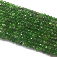 Diopsid Perlen, rund, poliert, DIY & facettierte, grün, Länge:ca. 39 cm, verkauft von Strang
