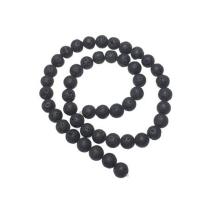 Natural Lava Beads, DIY, black Approx 38 cm 