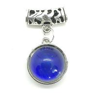 Mood Necklace , Zinc Alloy, with Glass, for woman & change their color according to the temperature, mixed colors Approx 58 cm 