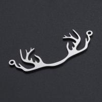 Stainless Steel Pendants, 201 Stainless Steel, Antlers, Vacuum Ion Plating, fashion jewelry & DIY & Unisex Approx 