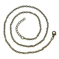 Iron Necklace Chains, plated cm 