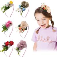 Kinder Schmuck Haarband, Eisen, mit EVA, Blume, handgemacht, für Kinder, keine, 127x140mm, verkauft von PC