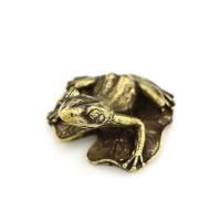 Brass Decoration, Frog, antique brass color plated 