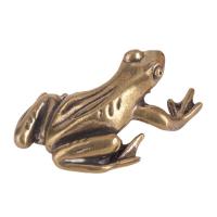 Brass Decoration, Frog, antique brass color plated 