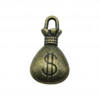 Zinc alliage argent sac pendentifs, alliage de zinc, sac d'argent, Placage, plus de couleurs à choisir Vendu par PC