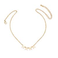 alliage de zinc collier, avec 2.95inch chaînes de rallonge, Placage de couleur d'or, bijoux de mode & pour femme Environ 14.96 pouce, Vendu par PC