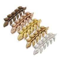 Iron Hair Accessories DIY Findings, Leaf, plated 