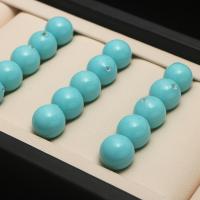 Half Drilled South Sea Shell Beads, Shell Pearl, Round, DIY & half-drilled, blue 