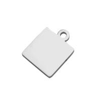 Stainless Steel Pendants, 304 Stainless Steel, Square, Vacuum Ion Plating, fashion jewelry 